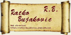 Ratko Bujaković vizit kartica